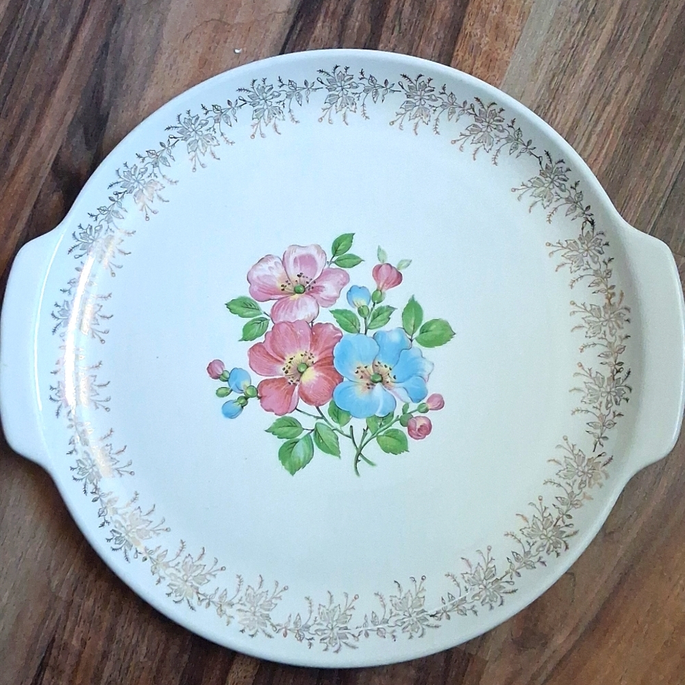 FRENCH SAXON 22 kt gold China plate